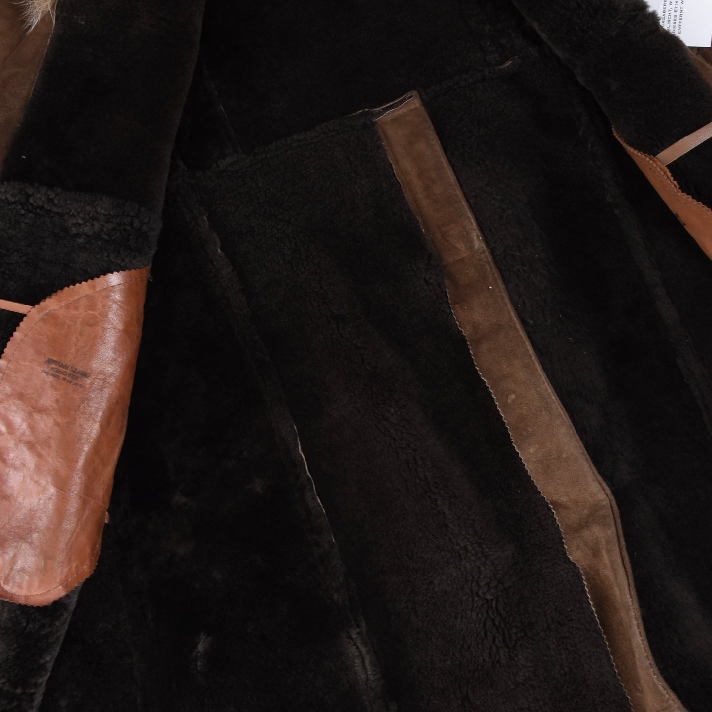 Johan Szabo Shearling Coat Feat. Fur Collar Chest ca. 58cm - Brown