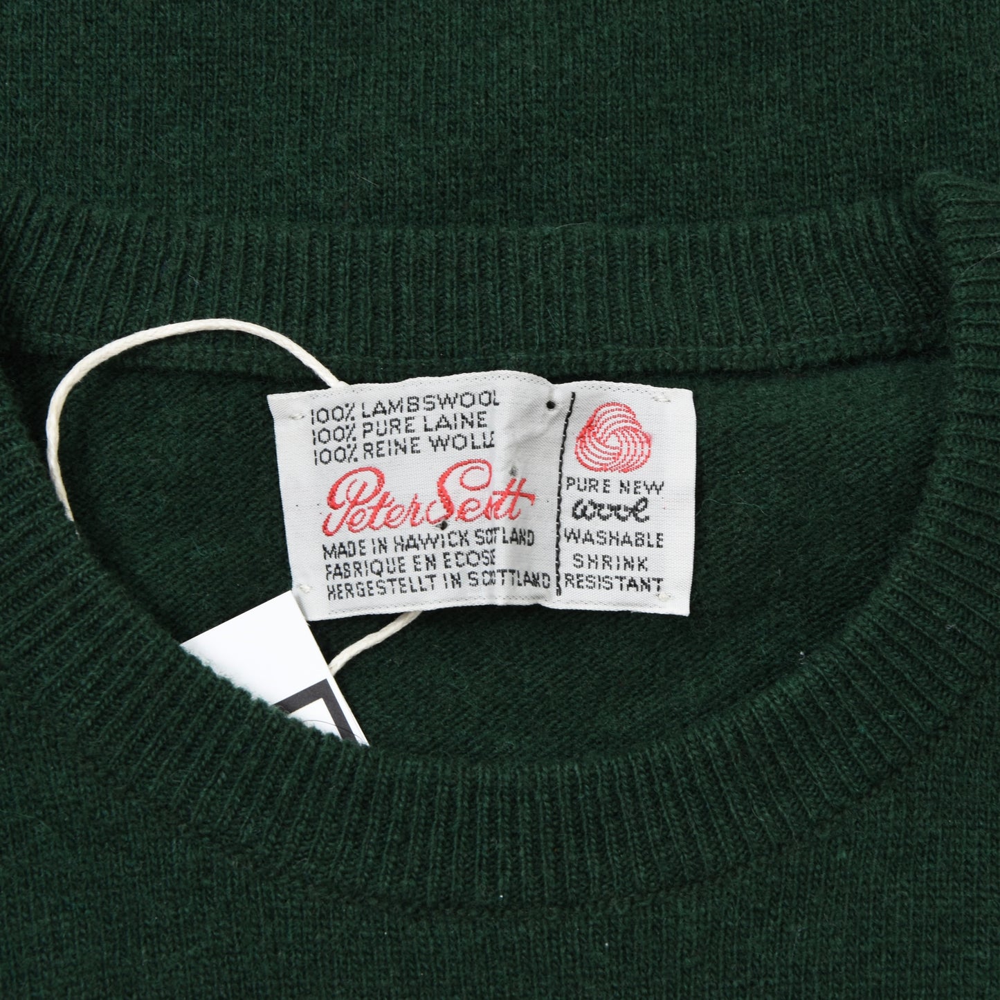 Peter Scott 100% Wool Vintage Sweater Size UK38 Chest ca. 49cm - Green