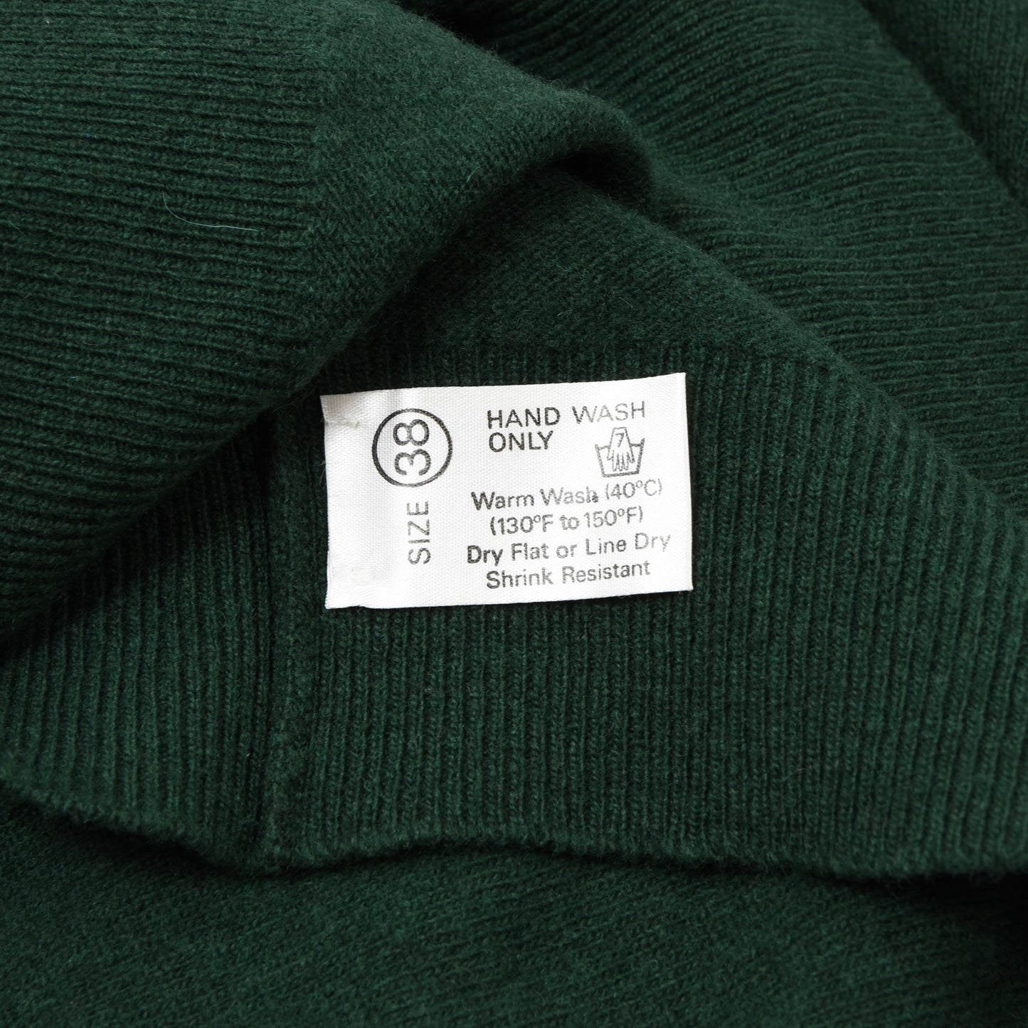 Peter Scott 100% Wool Vintage Sweater Size UK38 Chest ca. 49cm - Green