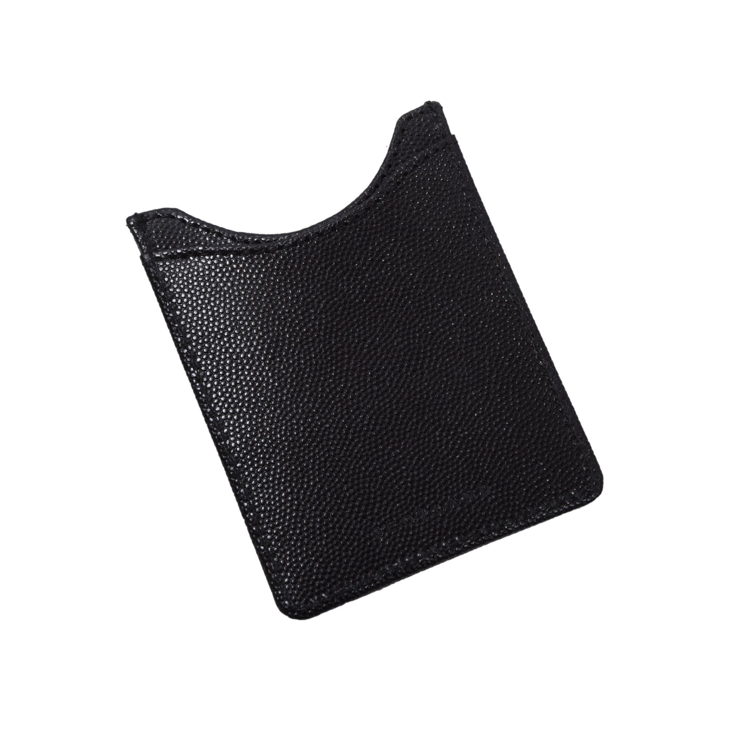 New Dalvey Scotland Leather Card Case & Money Clip - Black