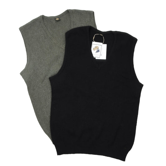 Pilz Couture x2 Alpaca/Wool Sweater Vest - Black & Green