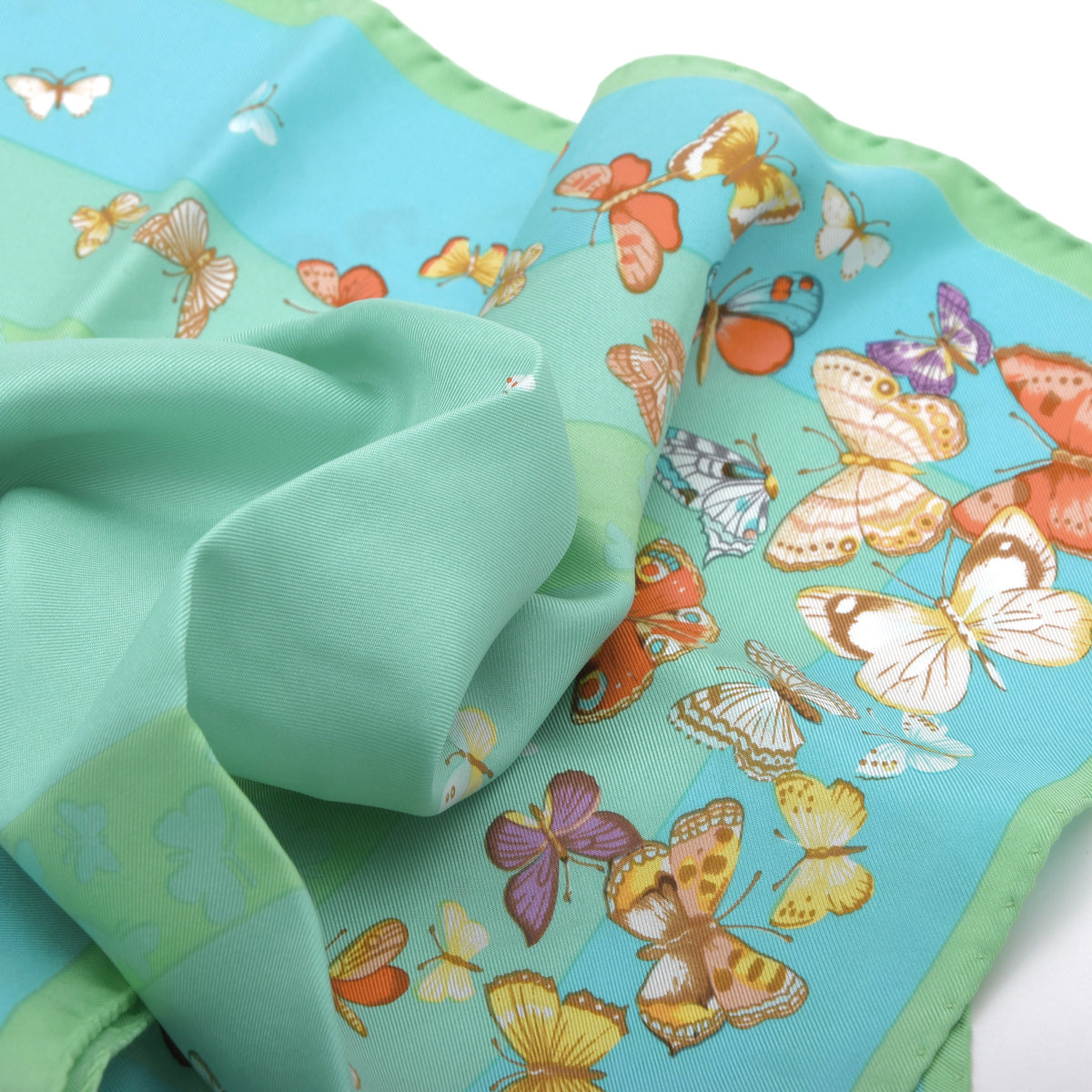 Renard Silk Pocket Square 46.5x48.5cm - Butterflies