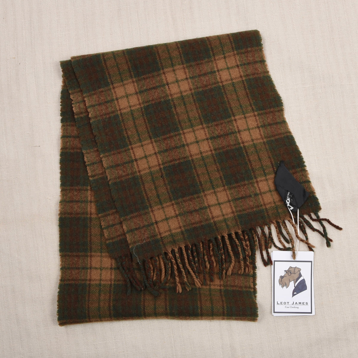 Vintage Barbour 100% Wool Scarf Made in Scotland ca. 135cm - Plaid