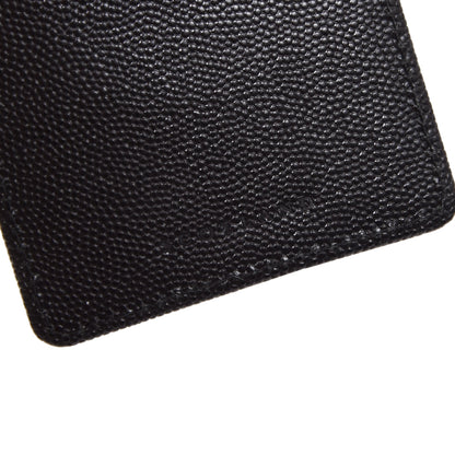 New Dalvey Scotland Leather Card Case & Money Clip - Black