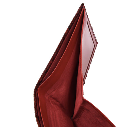 Python Snakeskin Wallet ca. 12cm - Red