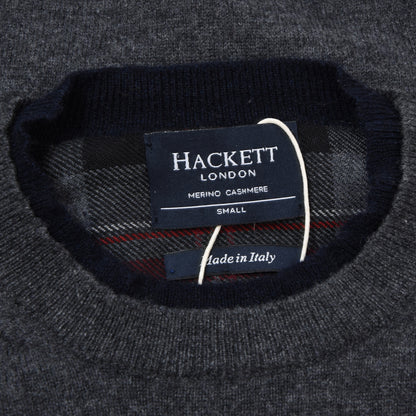 Hackett London Wool-Cashmere Sweater Size S Chest ca. 50.5cm - Grey