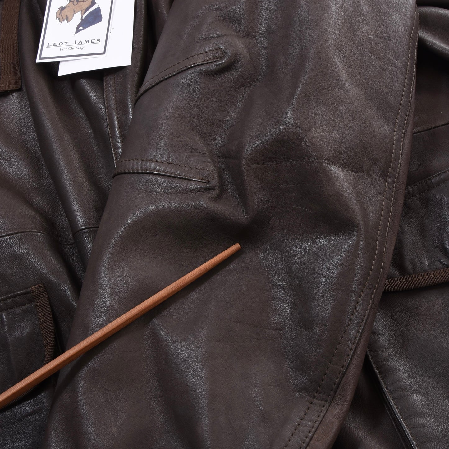 Delan Leather Jacket Size 58 ca. 64cm - Brown