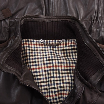 Delan Leather Jacket Size 58 ca. 64cm - Brown