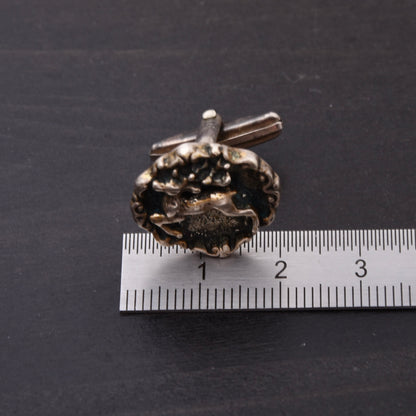 Vintage Stag/Hunting Themed .800 Silver Cufflinks Toucan Hallmark