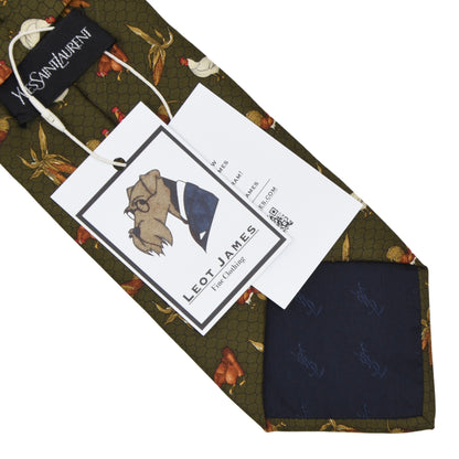 Yves Saint Laurent Silk Tie - Chicken & Corn Print