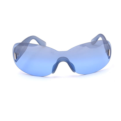 La Perla Vintage Y2K Shield Sonnenbrille Mod. SPE 052 68 - Blau
