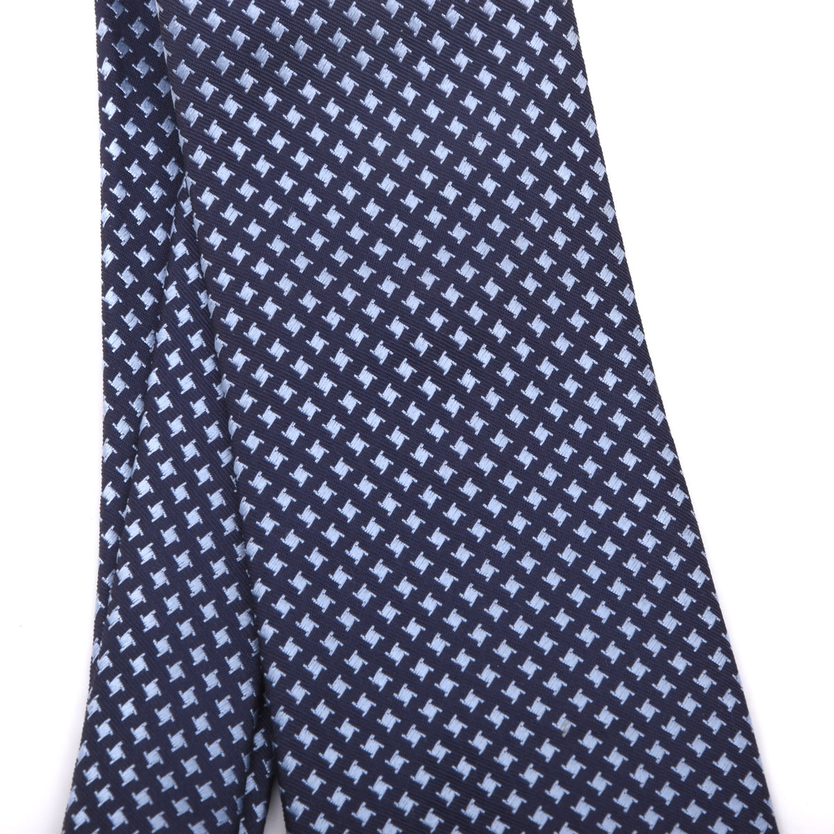 Ermenegildo Zegna Couture 3 Fold 100% Seide Krawatte Made in Italy – Marineblau
