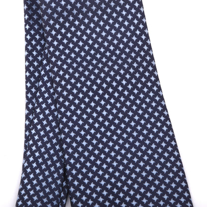 Ermenegildo Zegna Couture 3 Fold 100% Seide Krawatte Made in Italy – Marineblau