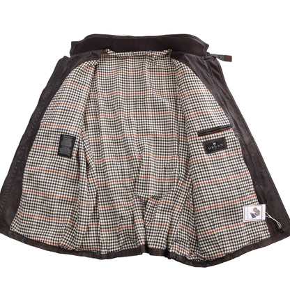 Delan Leather Jacket Size 58 ca. 64cm - Brown