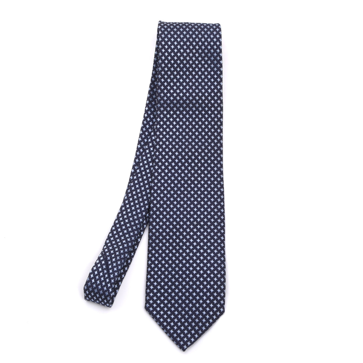 Ermenegildo Zegna Couture 3 Fold 100% Seide Krawatte Made in Italy – Marineblau