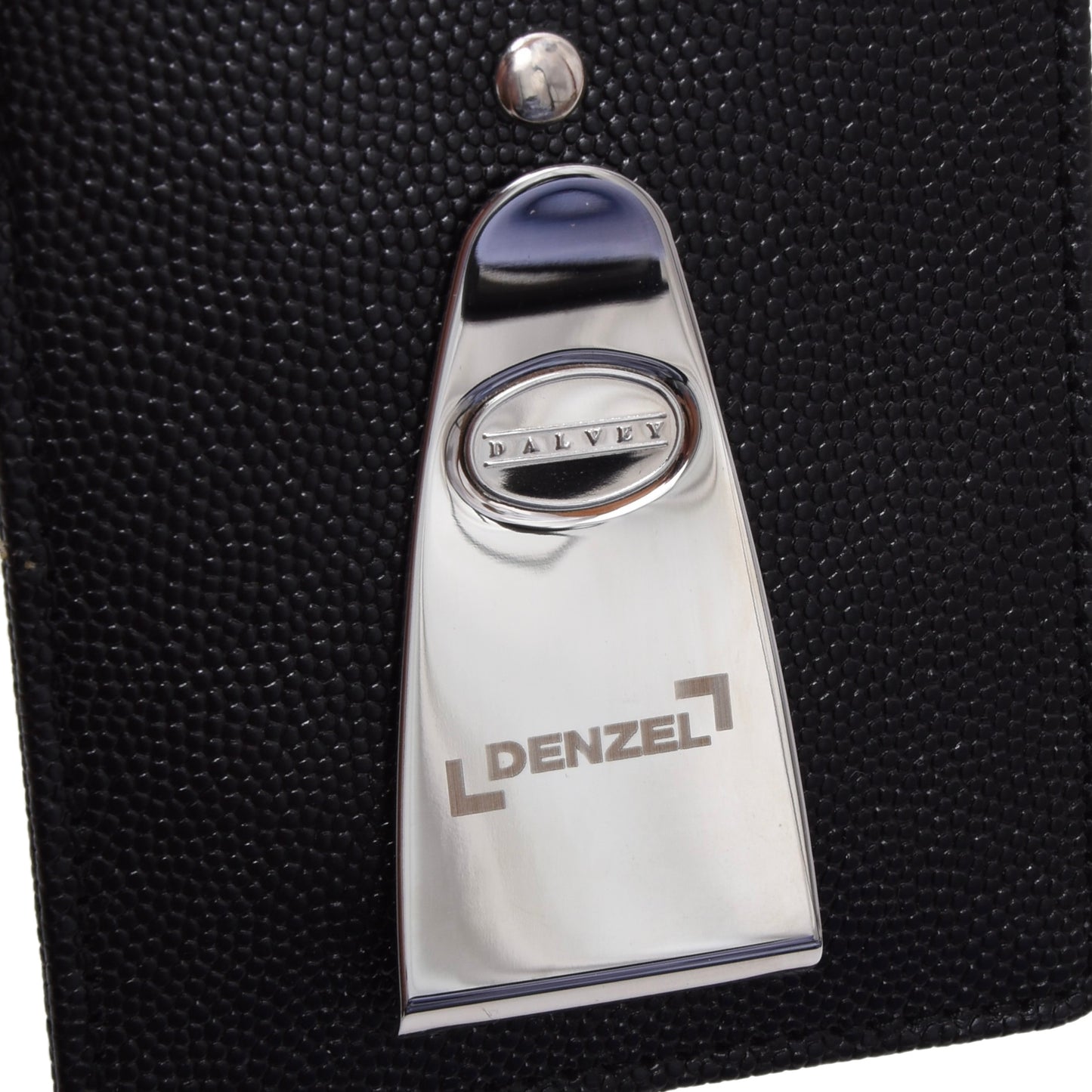 New Dalvey Scotland Leather Card Case & Money Clip - Black