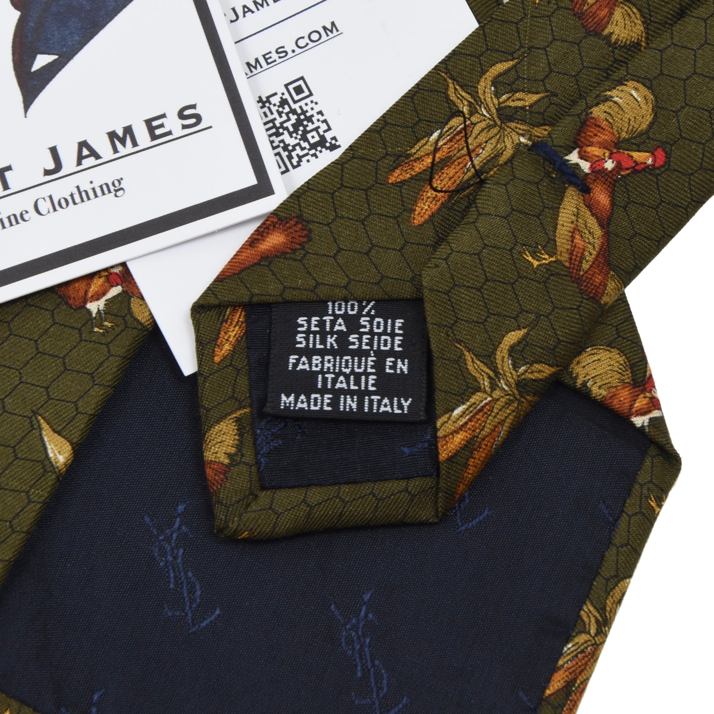 Yves Saint Laurent Silk Tie - Chicken & Corn Print