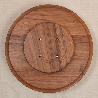 Digsmed Dänemark 1964 Teakholz Drehtablett/Lazy Susan Ø 35cm