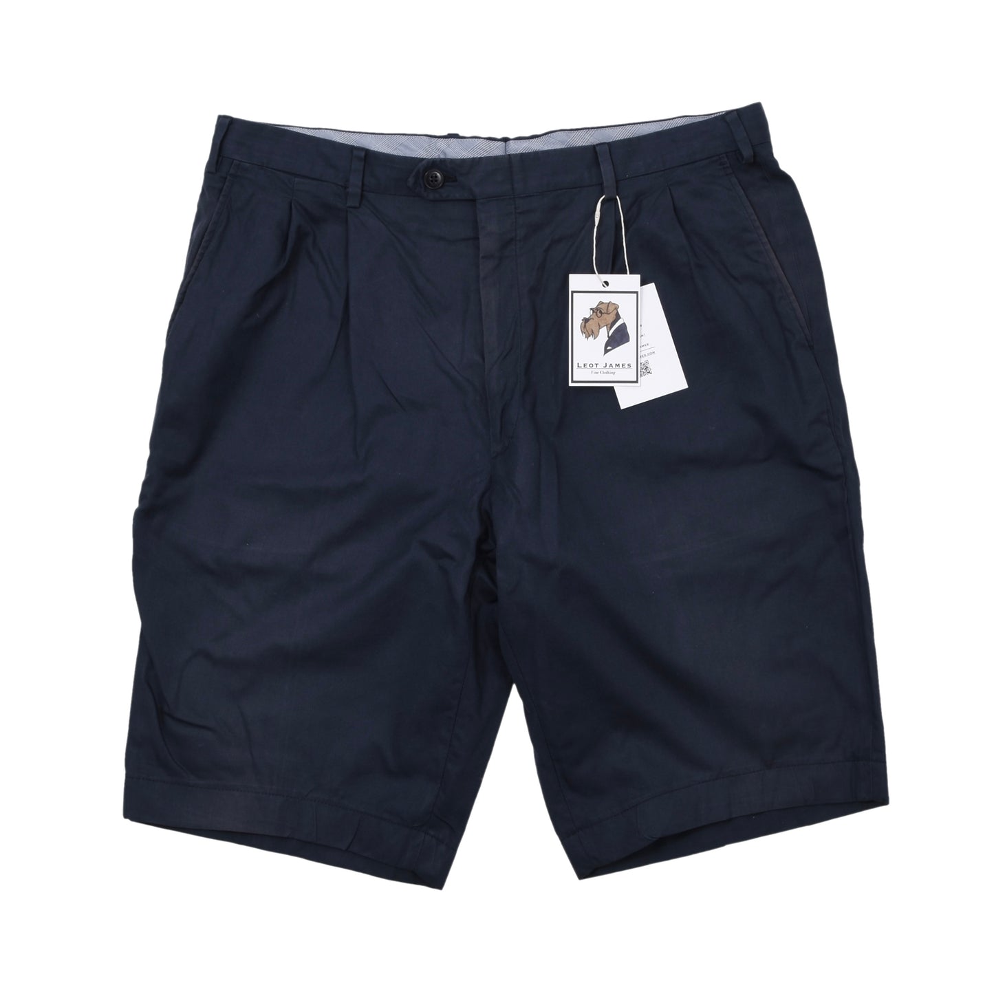 Brioni Baumwollshorts „Cortina“, Größe 52 (ca. 44,5 cm), Marineblau