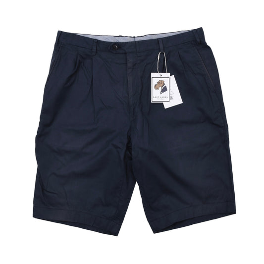 Brioni Baumwollshorts „Cortina“, Größe 52 (ca. 44,5 cm), Marineblau