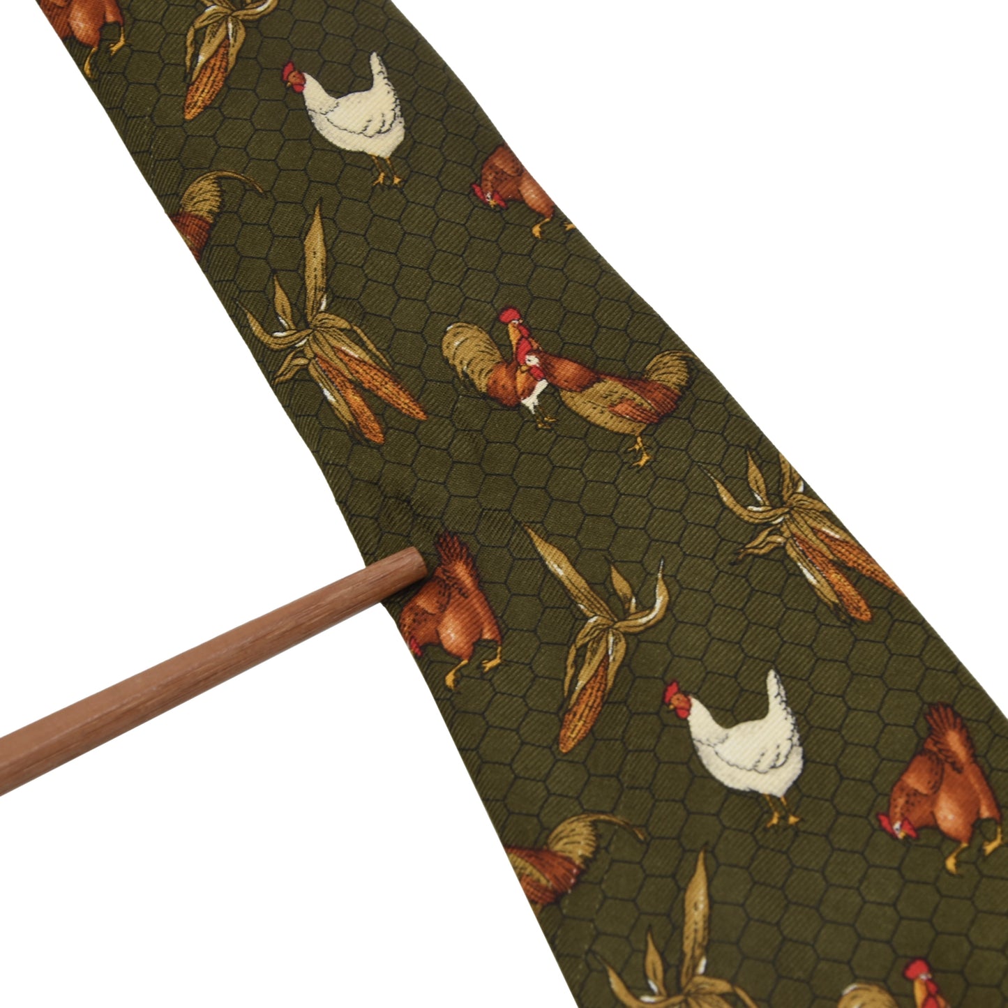 Yves Saint Laurent Silk Tie - Chicken & Corn Print