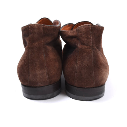 Santoni Chukka-Stiefel aus Wildleder, Größe 8 1/2 – Braun