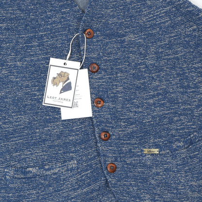 Luis Trenker Cotton-Blend Waistcoat/Vest Size S - Blue
