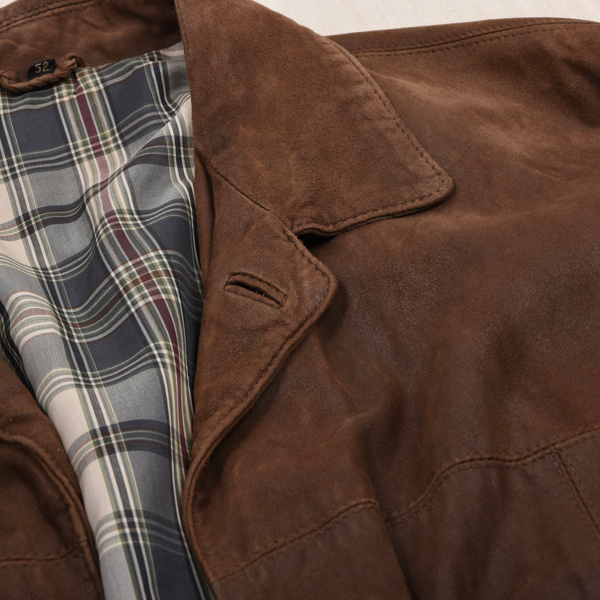 Butter-Soft Leather Jacket Size 52 - Brown