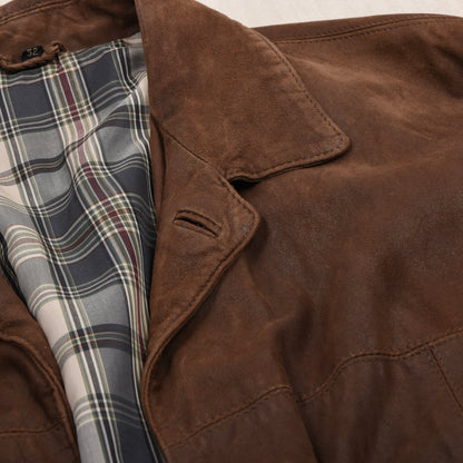 Butter-Soft Leather Jacket Size 52 - Brown
