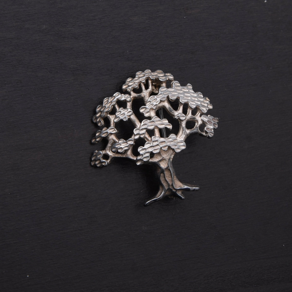 Vintage 925 Sterlingsilber Lebensbaum Anstecknadel/Brosche ca. 2.5cm