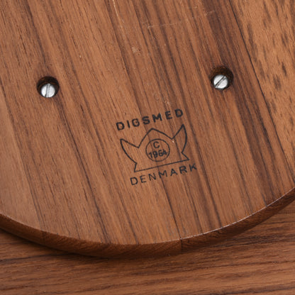 Digsmed Dänemark 1964 Teakholz Drehtablett/Lazy Susan Ø 35cm