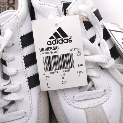 NOS 1998 Adidas Universal Sneakers Gr. 41 1/3 - Weiß/Schwarz
