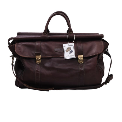 Oconi Leather Weekender/Bag ca. 48cm - Dark Brown-Burgundy