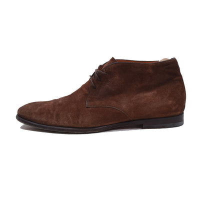 Santoni Chukka-Stiefel aus Wildleder, Größe 8 1/2 – Braun