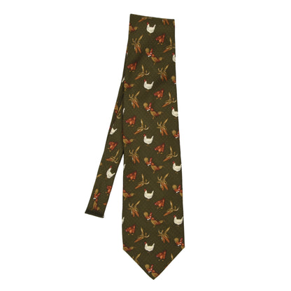 Yves Saint Laurent Silk Tie - Chicken & Corn Print