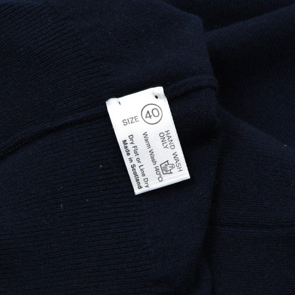 Peter Scott 100% Cashmere Sweater Size UK40 Chest ca. 56.5cm - Navy Blue