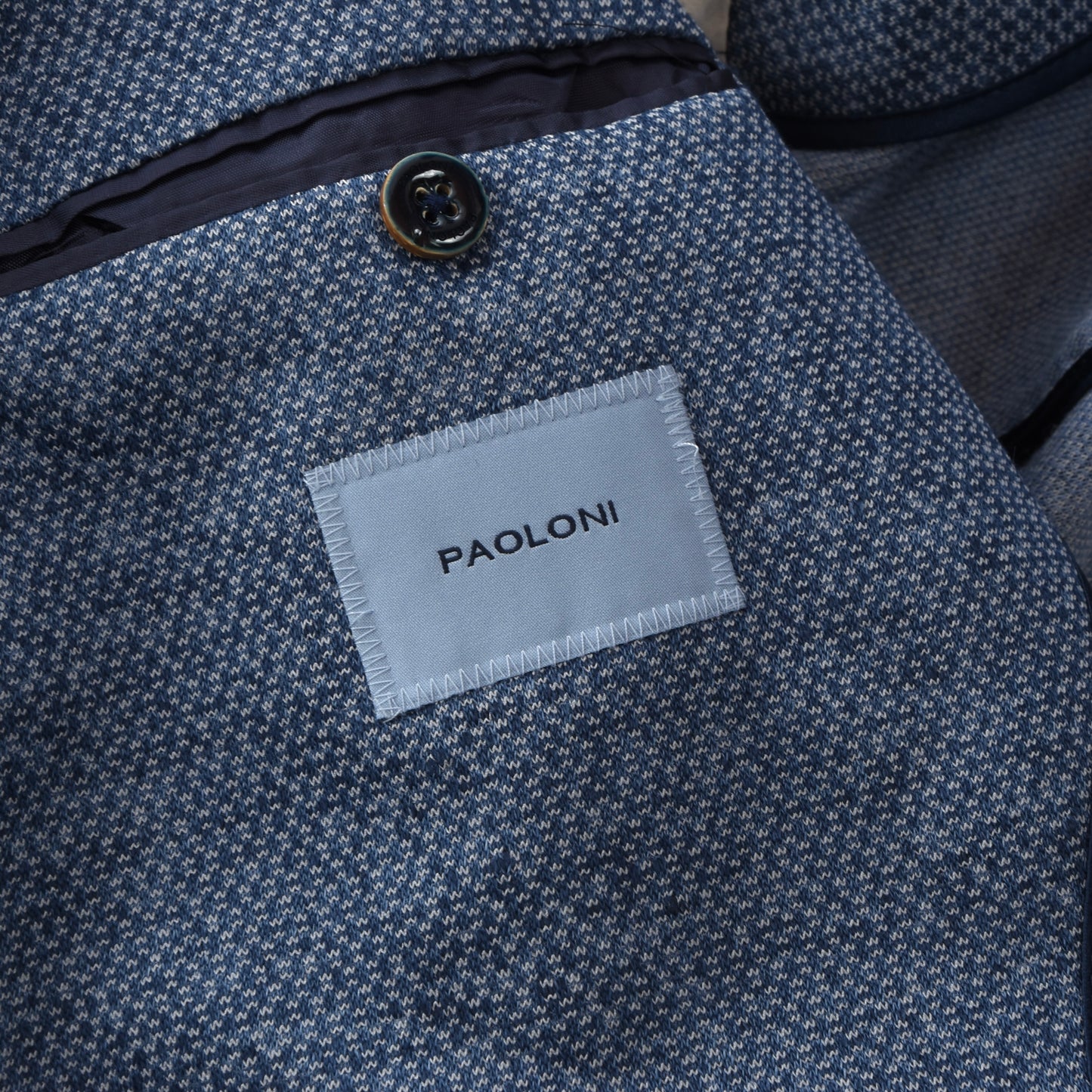 Paoloni Linen-Cotton The Jersey Jacket Size 50 - Blue