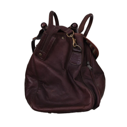 Oconi Leather Weekender/Bag ca. 48cm - Dark Brown-Burgundy