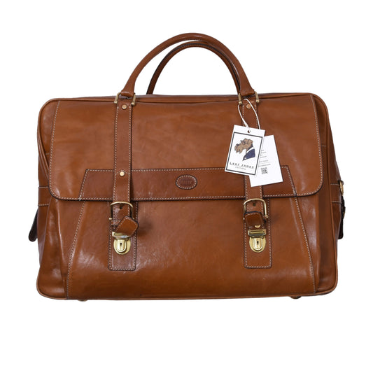 Bally Vintage Leder Weekender/Reisetasche ca. 53cm - Braun