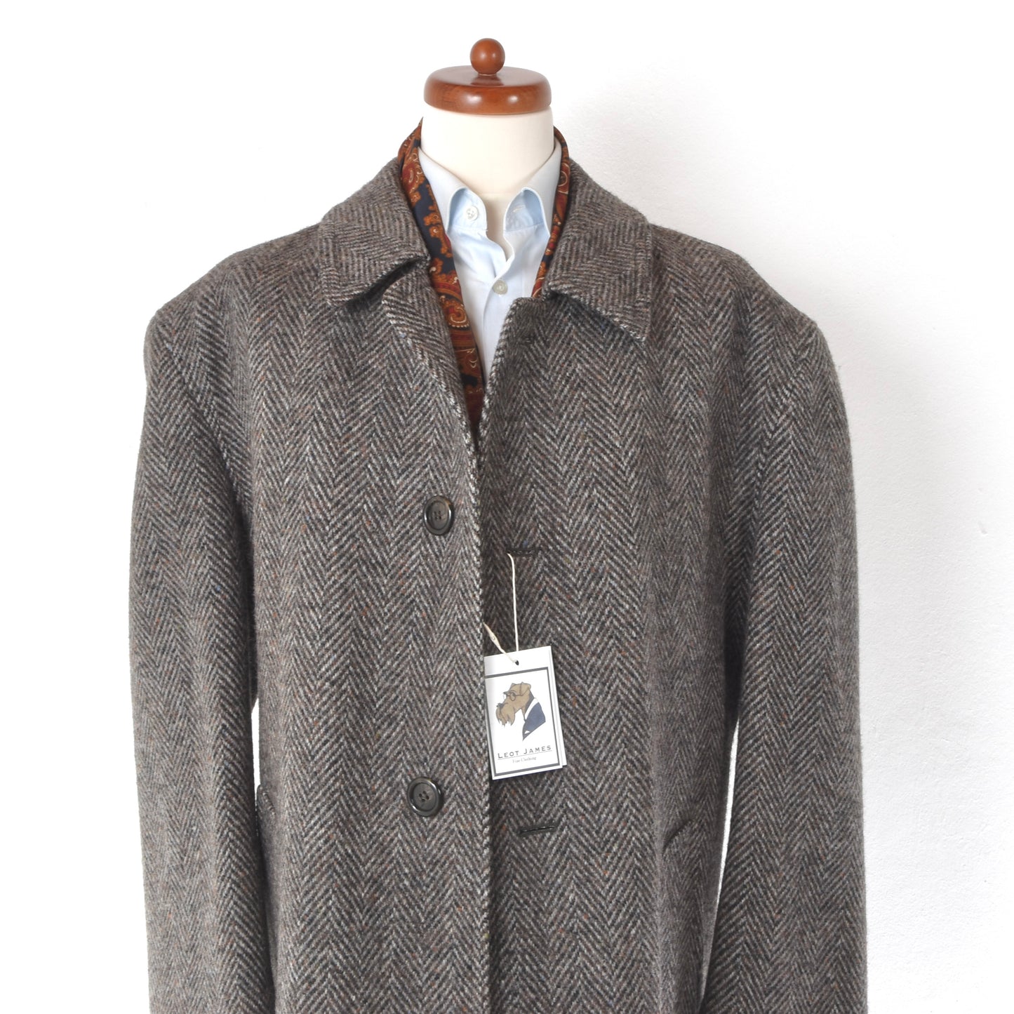 Pefri Vintage Scottish Tweed Overcoat Size 56