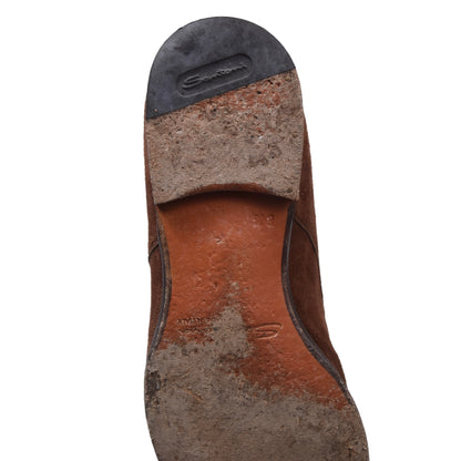 Santoni Chukka-Stiefel aus Wildleder, Größe 8 1/2 – Braun