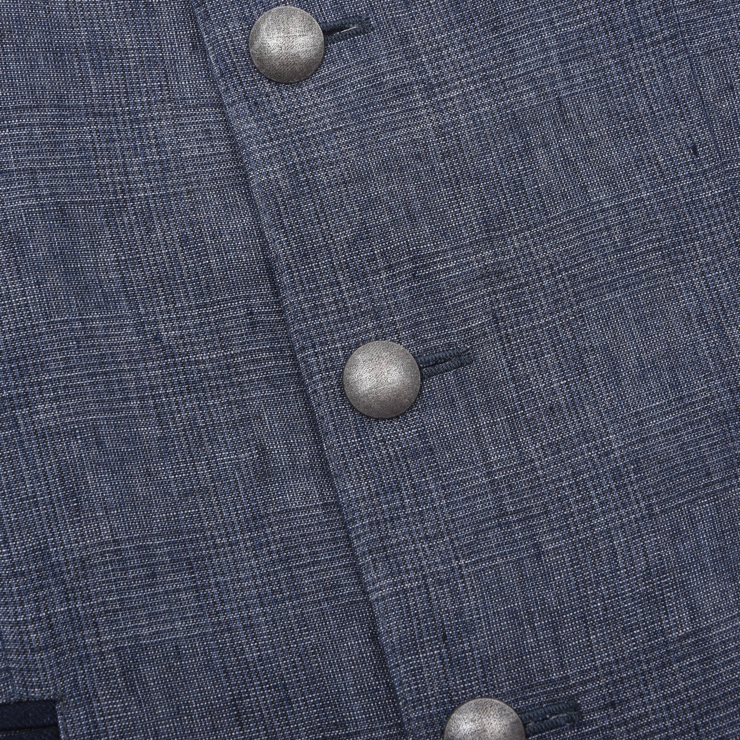 Tofana x Lodenfrey 100% Linen Janker/Jacket Size 44 ca. 51.5cm - Blue Plaid