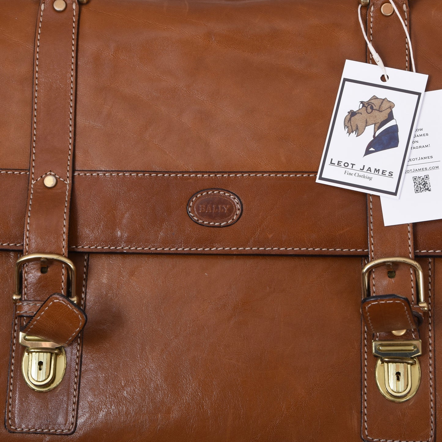 Bally Vintage Leather Weekender/Duffle Bag ca. 53cm - Brown