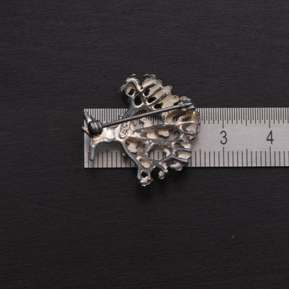 Vintage 925 Sterlingsilber Lebensbaum Anstecknadel/Brosche ca. 2.5cm