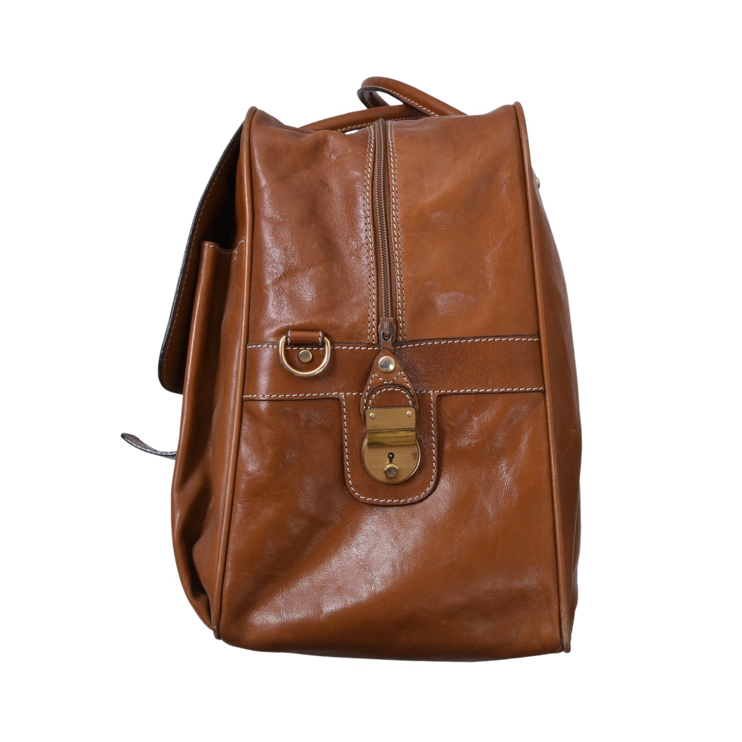 Bally Vintage Leather Weekender/Duffle Bag ca. 53cm - Brown