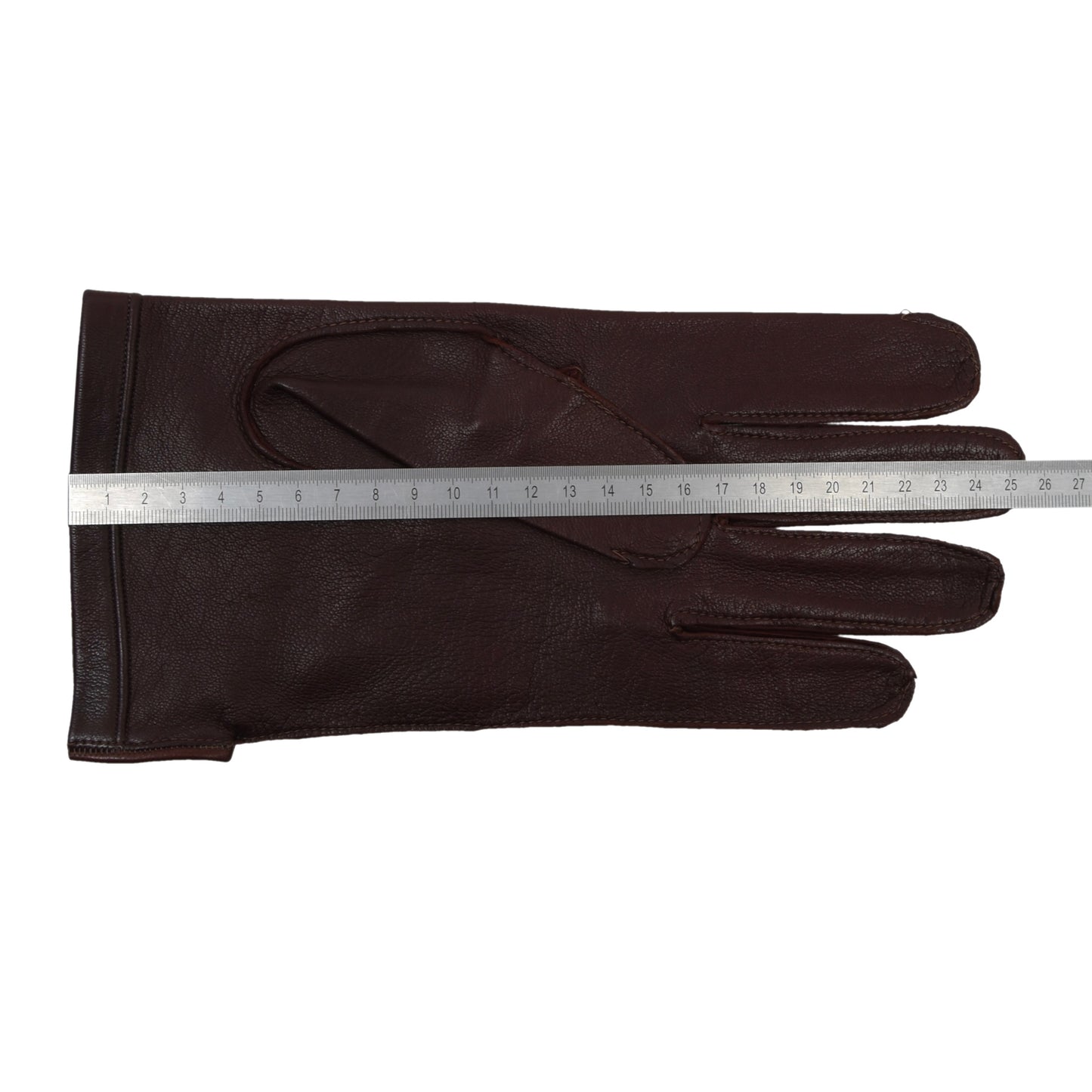 Butter Soft Unlined Leather Gloves - Burgundy-Brown