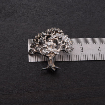 Vintage 925 Sterlingsilber Lebensbaum Anstecknadel/Brosche ca. 2.5cm