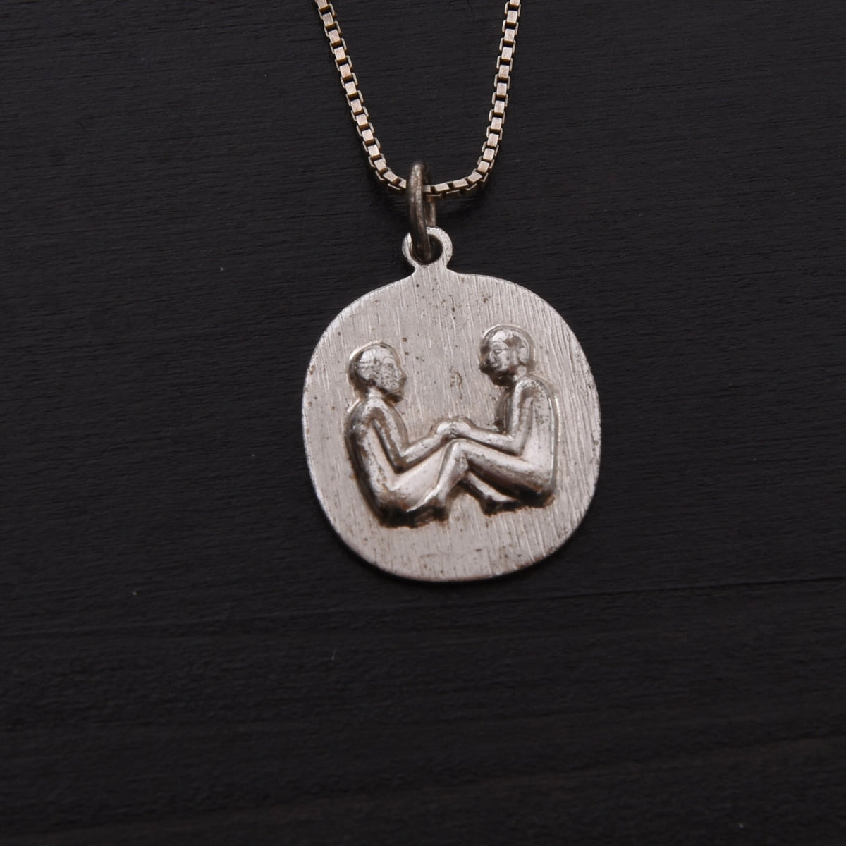 Vintage Lindner Schmuck 925 Sterlingsilber Zwillinge Anhänger ca. 1,5 cm