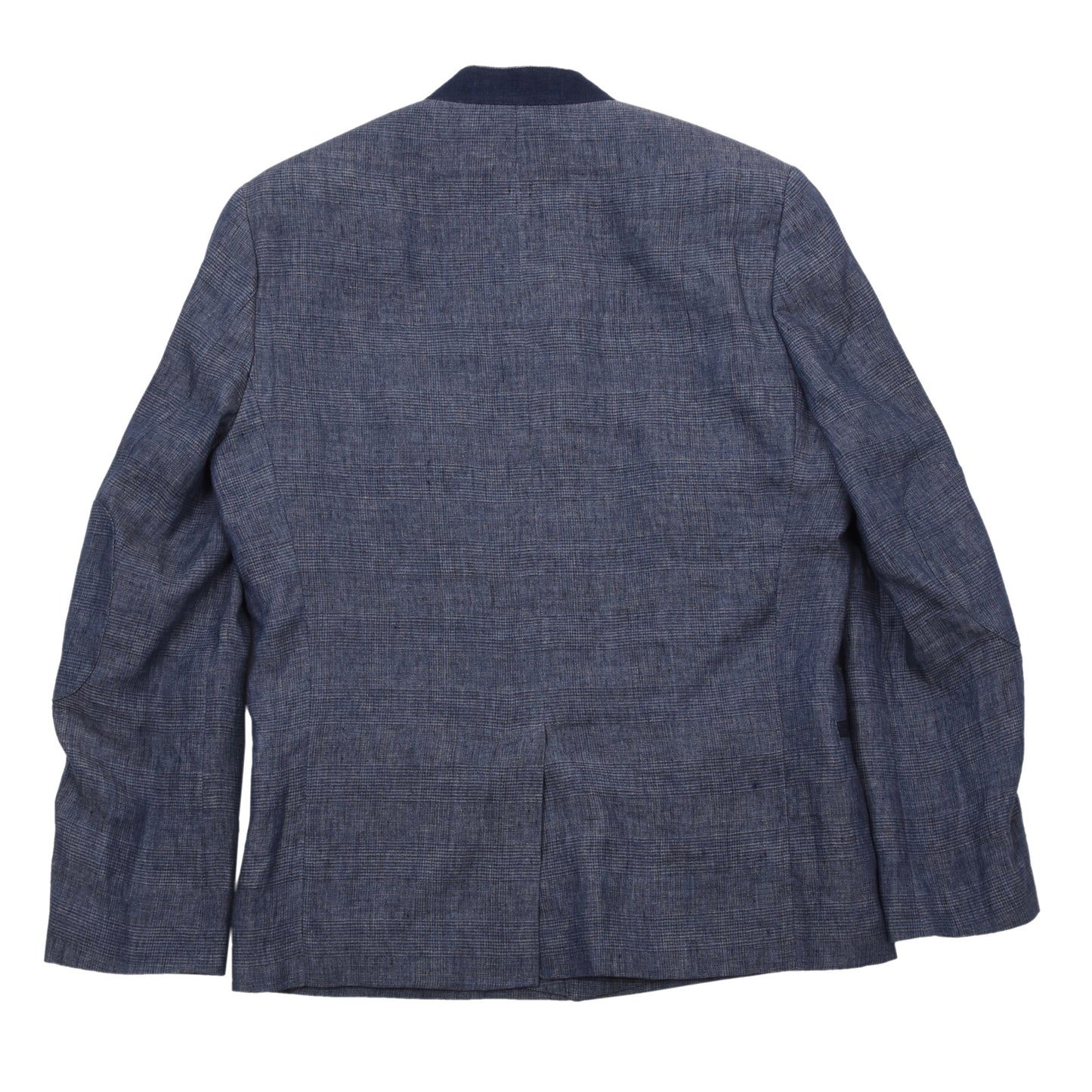 Tofana x Lodenfrey 100% Linen Janker/Jacket Size 44 ca. 51.5cm - Blue Plaid