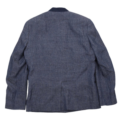 Tofana x Lodenfrey 100% Linen Janker/Jacket Size 44 ca. 51.5cm - Blue Plaid